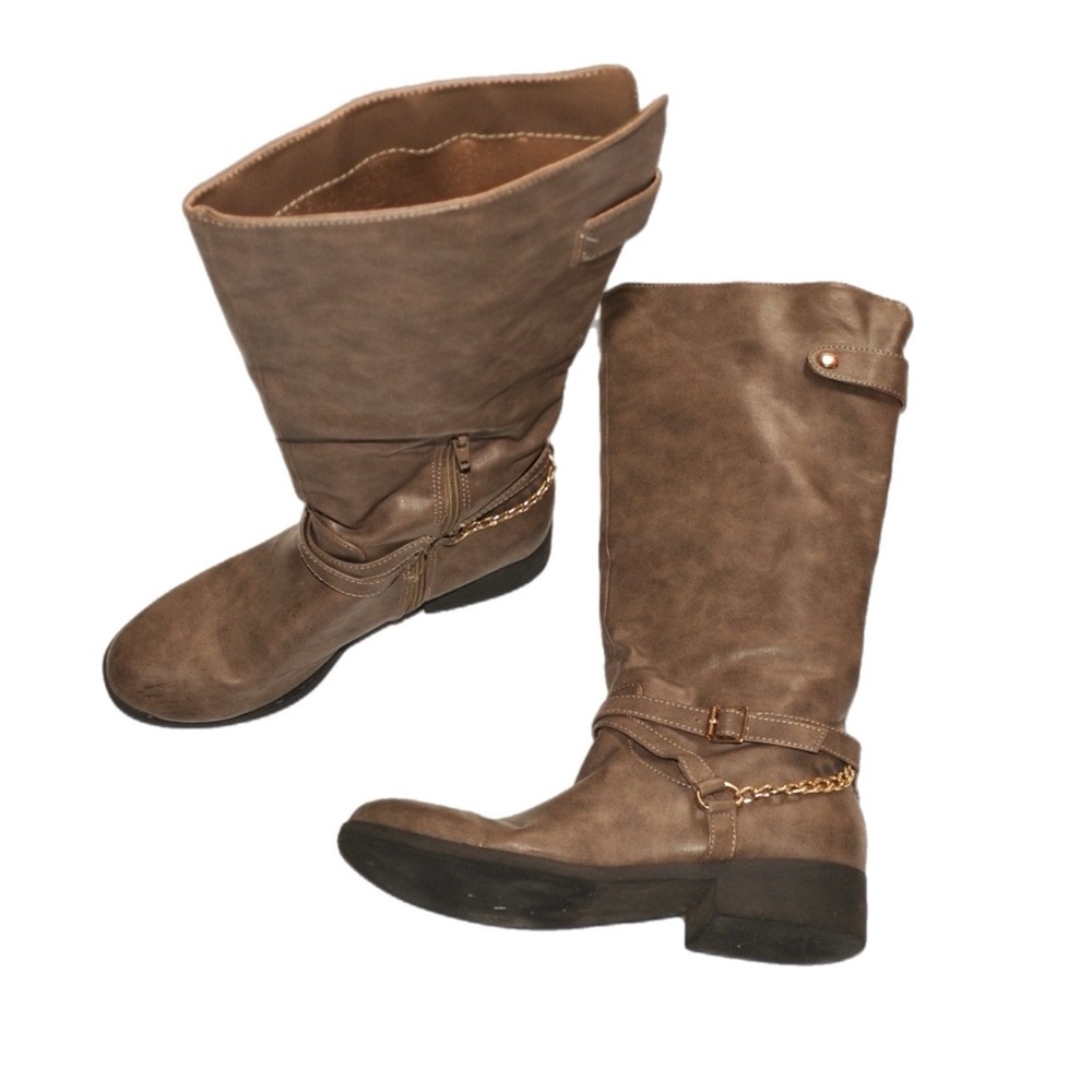 Charlotte Russe Boots 8 Tan Brown 3137